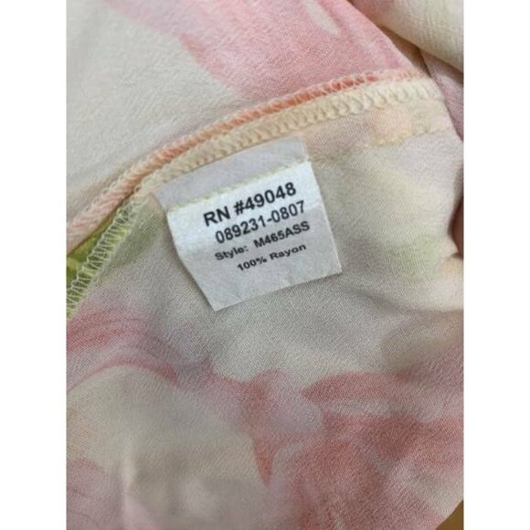 Kaua'iana Top Aloha Hawaiian Shirt Yellow Floral - Picture 9 of 10